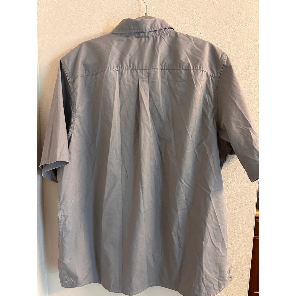 Wrangler Mens Relaxed Stretch Short Sleeve Shirt Gray Sunglass Cleaner XL NWOT - Picture 6 of 10